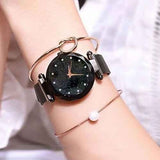 Stainless Steel Magnet Strap Led Digital Watch For Girls - Melabazar.shop