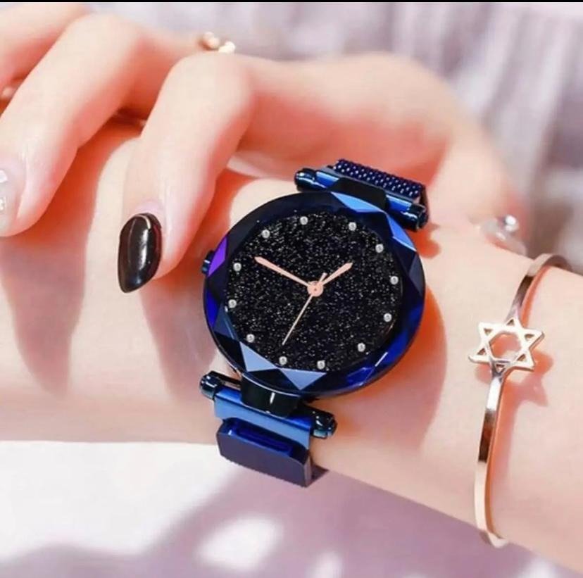 Stainless Steel Magnet Strap Led Digital Watch For Girls - Melabazar.shop