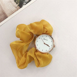 Korean watches for girls Ins Girls Alloy Ribbon Streamer Watch Female Accessories ladies watch Scrunchies Watch For Girls & Women | Gift for Girls Ladies Watches - Melabazar.shop