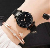 Stainless Steel Magnet Strap Led Digital Watch For Girls - Melabazar.shop