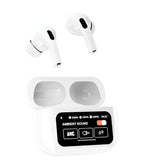 A9 Pro 2 Wireless Earbuds – Bluetooth with ANC+ENC, 4 Pcs Ear Tips, White - Melabazar.shop