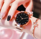 Stainless Steel Magnet Strap Led Digital Watch For Girls - Melabazar.shop