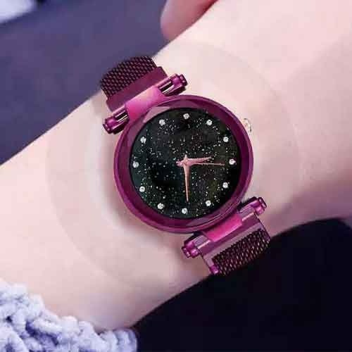 Stainless Steel Magnet Strap Led Digital Watch For Girls - Melabazar.shop