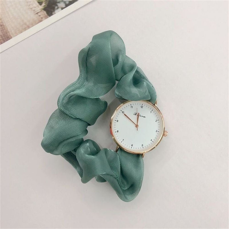 Korean watches for girls Ins Girls Alloy Ribbon Streamer Watch Female Accessories ladies watch Scrunchies Watch For Girls & Women | Gift for Girls Ladies Watches - Melabazar.shop