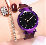 Stainless Steel Magnet Strap Led Digital Watch For Girls - Melabazar.shop